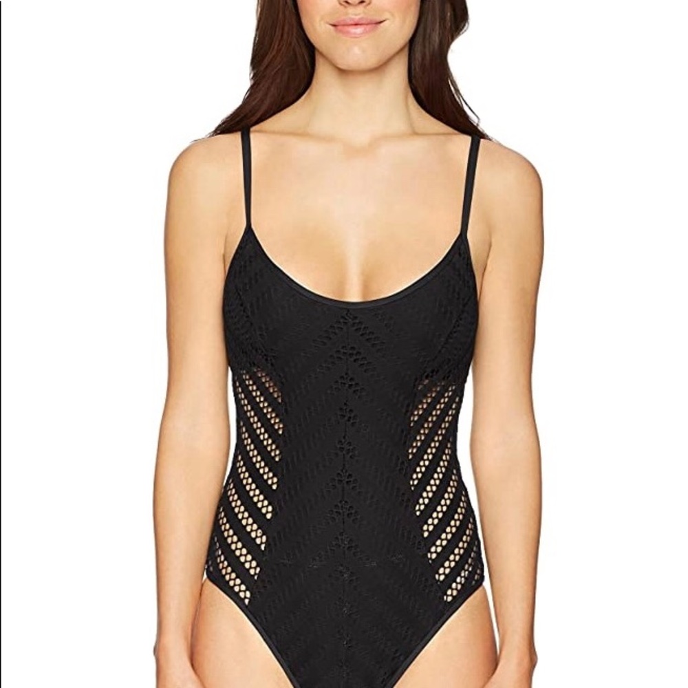 Kenneth Cole 1 piece mesh bathing suit